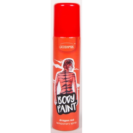 Spray de maquillage rouge pour le corps 75 ml, réalisez facilement votre maquillage de diable pour Halloween