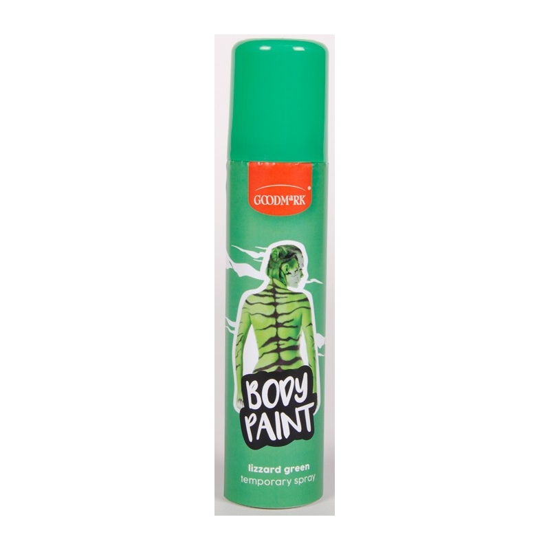 Maquillage vert en spray pour le corps 75 ml idéal pour se maquiller pour Halloween ou le Carnaval