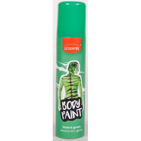 Maquillage vert en spray pour le corps 75 ml idéal pour se maquiller pour Halloween ou le Carnaval