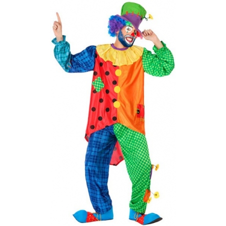 déguisement de clown pour homme également disponible en grande taille jusqu'au XXL