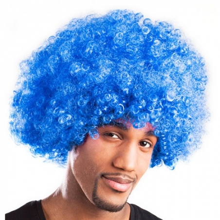 Perruque afro bleu - Magie du Déguisement - Disco Années 70