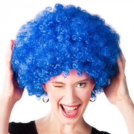 perruque afro bleu pour femme idéale pour le carnaval ou une soirée disco perruque afro bleu pour femme idéale pour le carnaval ou une soirée disco
