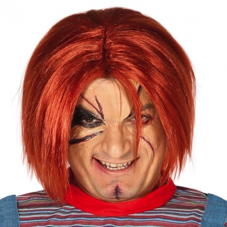 Perruque de poupée tueuse idéale pour compléter votre maquillage de Chucky la poupée qui tue Perruque de poupée tueuse idéale pour compléter votre maquillage de Chucky la poupée qui tue