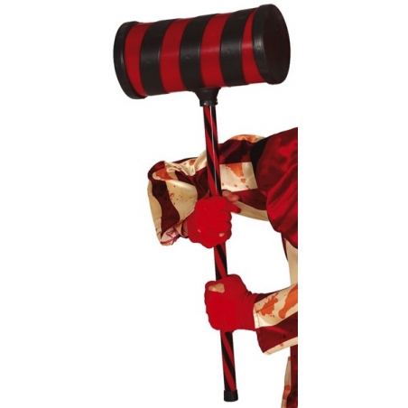 Marteau rouge et noir en plastique d'environ 79 cm, l'arme préférée d'Harley Quinn !