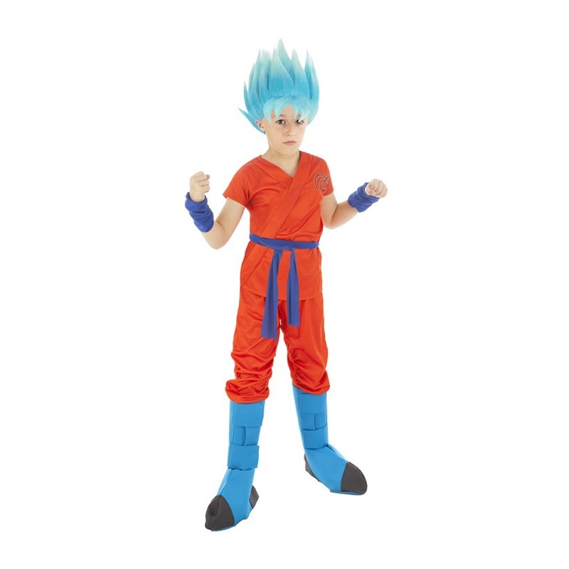 Déguisement Goku saiyan blue garçon, incarne ton super-héros préféré grâce à ce déguisement Dragon Ball Z officiel
