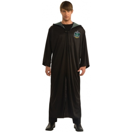 Harry Potter - déguisement Serpentard pour adulte, robe avec le blason Serpentard avec fermoir