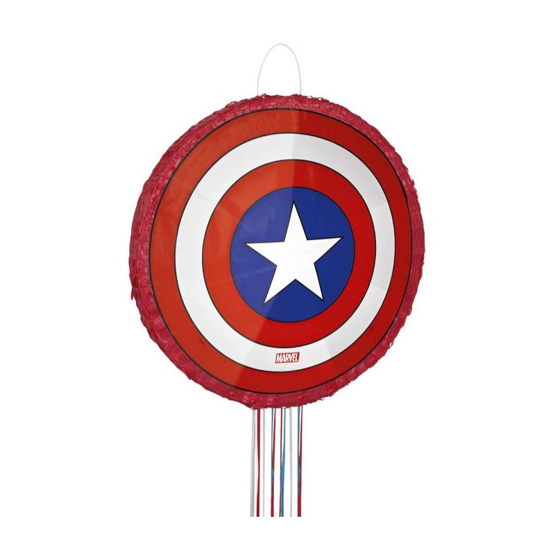 Pinata Marvel, réalisez une décoration d'anniversaire Marvel en suspendant cette pinata bouclier Captain America