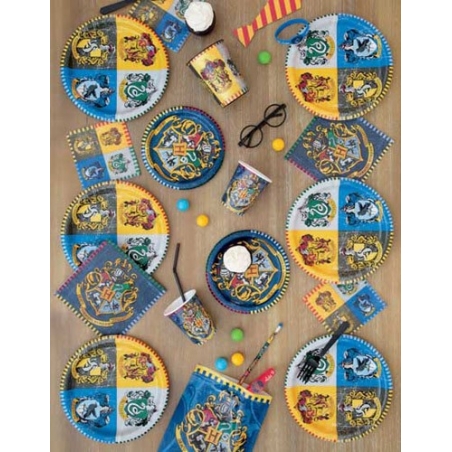 Idée de décoration de table Harry Potter à l'aide de la vaisselle jetable