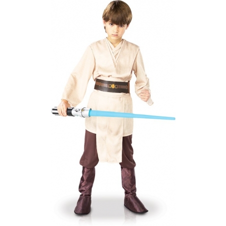 Déguisement de Jedi pour enfant luxe avec tunique, pantalon et ceinture idéal pour incarner Obi Wan Kenobi ou Luke Skywalker