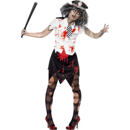 déguisement policier zombie pour femme - Halloween