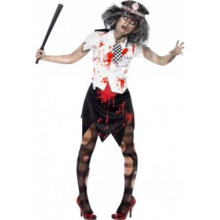 déguisement policier zombie pour femme - Halloween déguisement policier zombie pour femme - Halloween