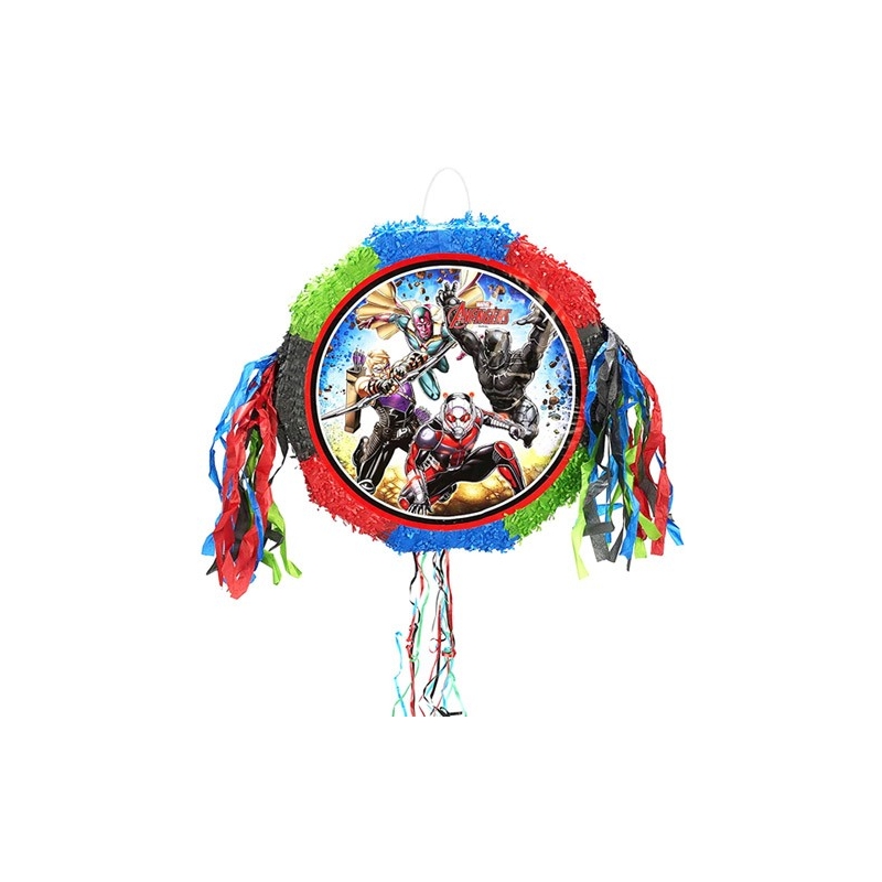 verso de la pinata Marvel Avengers Panther, Ant-Man, Hawkeye et Vision - Anniversaire Marvel