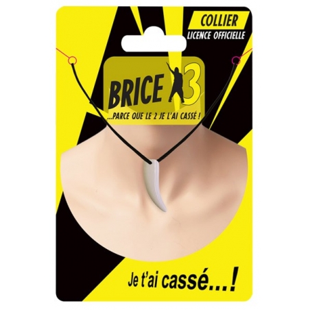 Collier de Brice de Nice avec une vraie dent de requin blanc en plastique