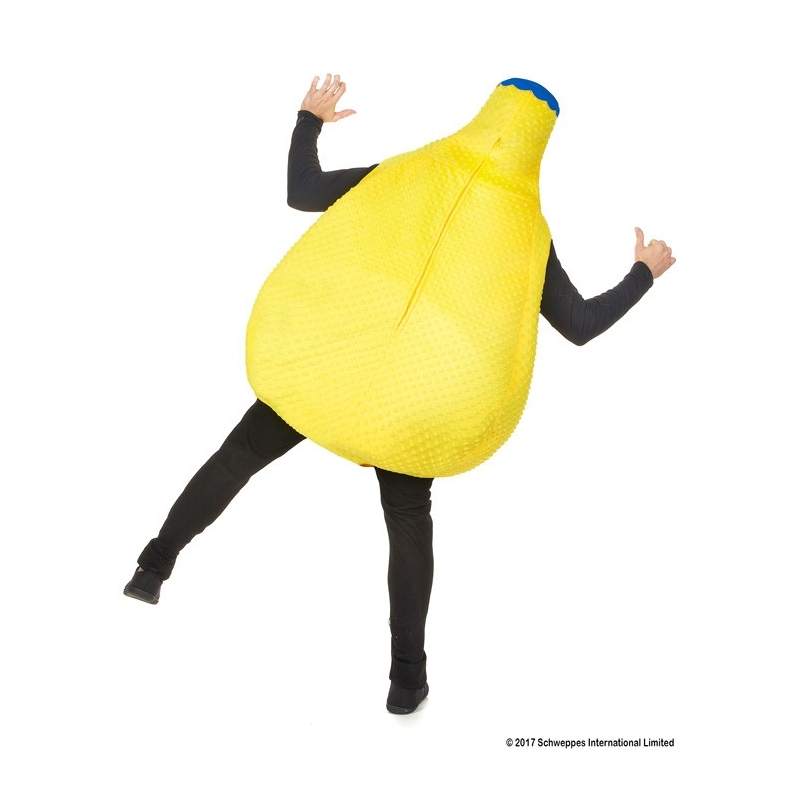 costume Orangina jaune pour adulte idéal pour une soirée sur le thème des publicités