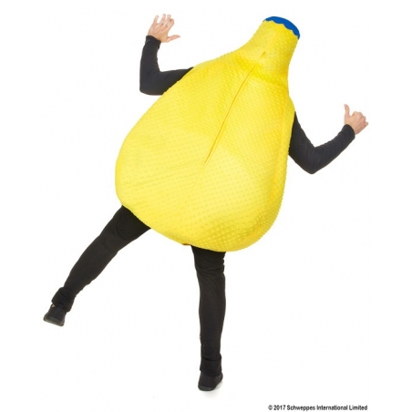costume Orangina jaune pour adulte idéal pour une soirée sur le thème des publicités