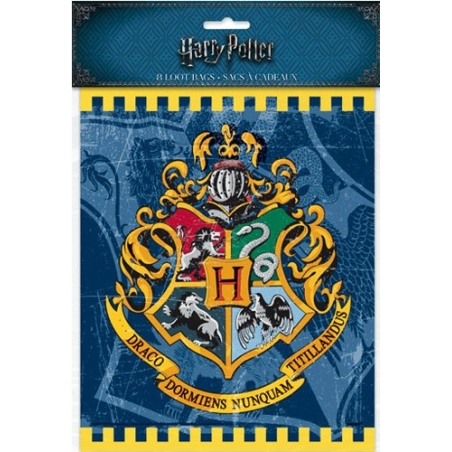 8 sacs cadeaux Harry Potter, un set idéal pour vos invités à l'occasion d'un anniversaire Harry Potter