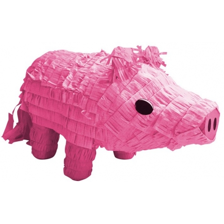 Pinata cochon idéale pour réaliser une décoration d'anniversaire sur le thème des animaux