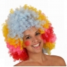 Perruque clown afro multicolore