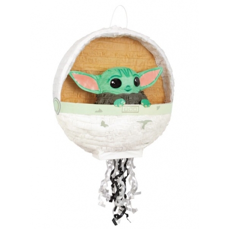 Pinata bébé Yoda The Mandalorian idéale pour réaliser une décoration d'anniversaire Star Wars - Disney