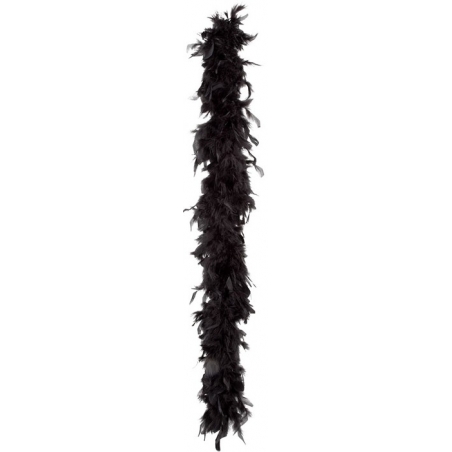 Boa en plumes noires : 50 gr, 1,80m