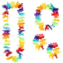 Set Hawaïen avec collier, bandeau et bracelets