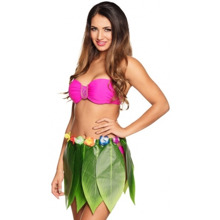 jupe Hawaï pour femme décorée de fausses feuilles de bananier