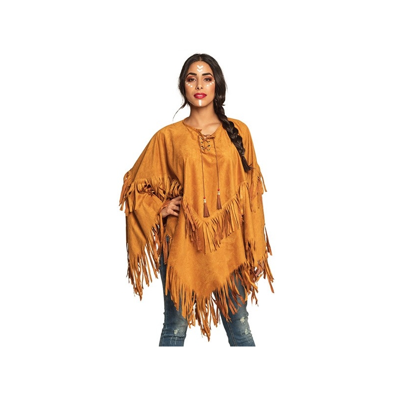 Poncho d'indienne pour femme, taille unique