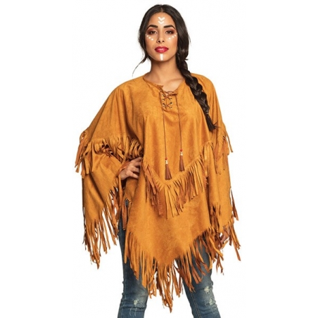 Poncho d'indienne pour femme, taille unique