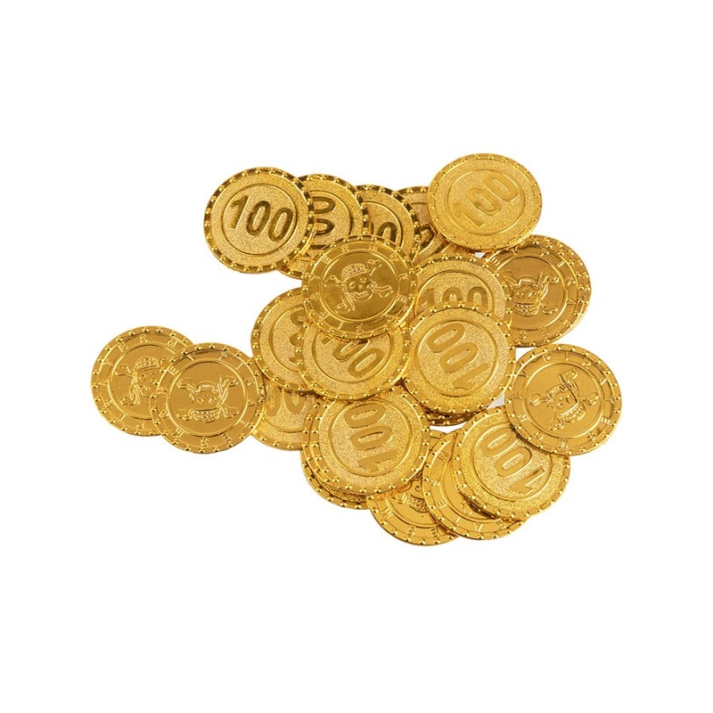 24 pièces d'or du pirate idéales pour réaliser une décoration sur le thème des pirates