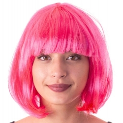 perruque rose fluo