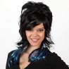 longue perruque noire et bleue pour femme - perruque moderne