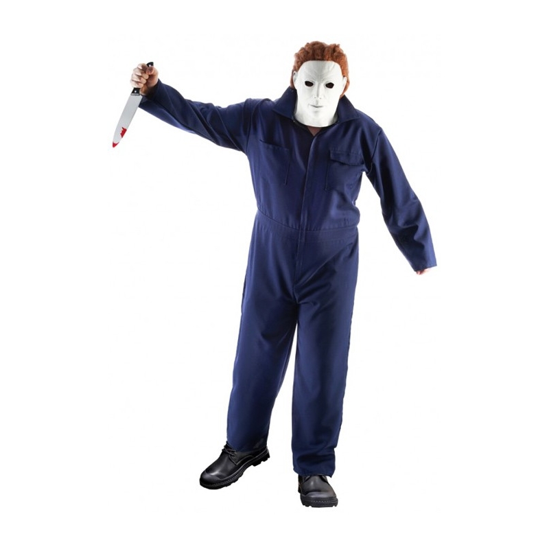 Déguisement Michael Meyers pour homme, combinaison bleue foncée de personnage de film d'horreur