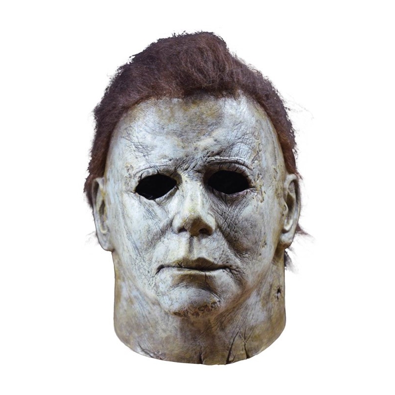 Masque Michael Myers officiel en latex sous licence officielle, un masque intégral fidèle à la version 2018 du film Halloween