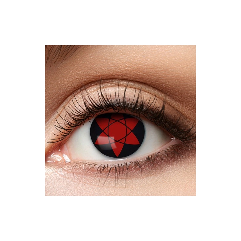 Lentilles manga Uchiwa (3 mois), une paire de lentilles idéale pour accessoiriser un cosplay Naruto