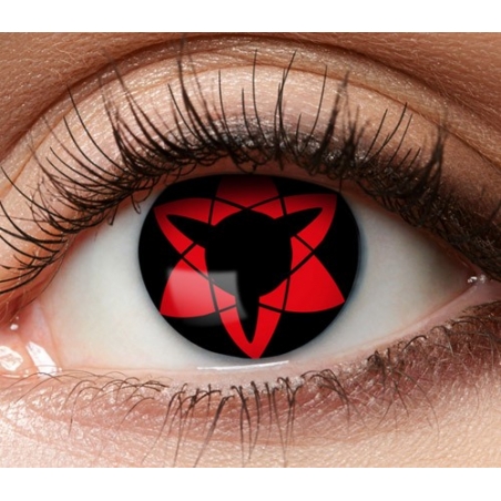 Lentilles Sasukes Mangekyu valables 3 mois idéales pour accessoiriser votre cosplay Naruto