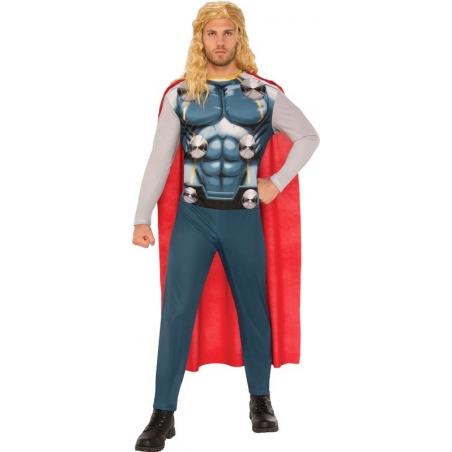 Déguisement de Thor pour homme avec combinaison et cape sous licence officielle Disney Marvel