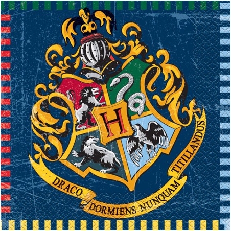 16 serviettes en papier Harry Potter 33 cm, réaliser votre table d'anniversaire aux couleurs d'Harry Potter
