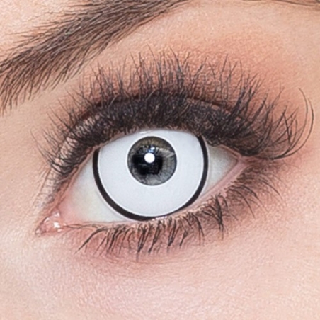 Lentilles blanches idéales pour réaliser votre maquillage pour Halloween