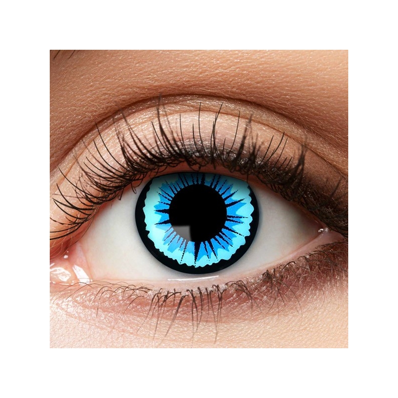 Lentilles bleues offrez vous un regard glacial à l'occasion de votre soirée déguisée