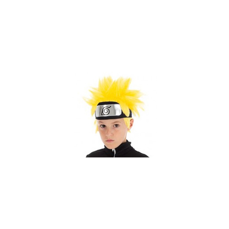 Perruque Naruto pour enfant sous licence officielle Naruto Shippuden idéale pour compléter le déguisement de Naruto pour enfant
