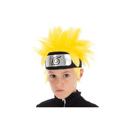 Perruque Naruto pour enfant sous licence officielle Naruto Shippuden idéale pour compléter le déguisement de Naruto pour enfant