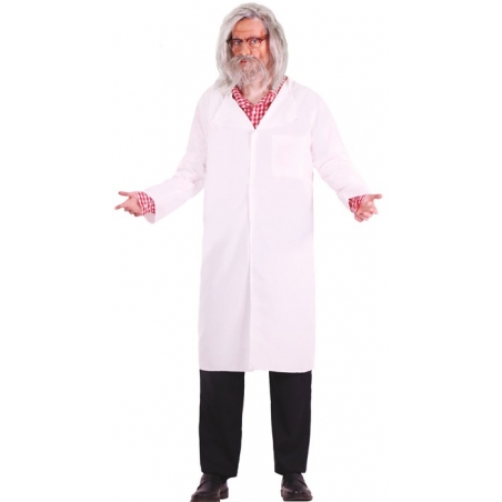 Déguisement du Docteur Coronavirus avec barbe, perruque et lunettes, incarnez le célèbre professeur