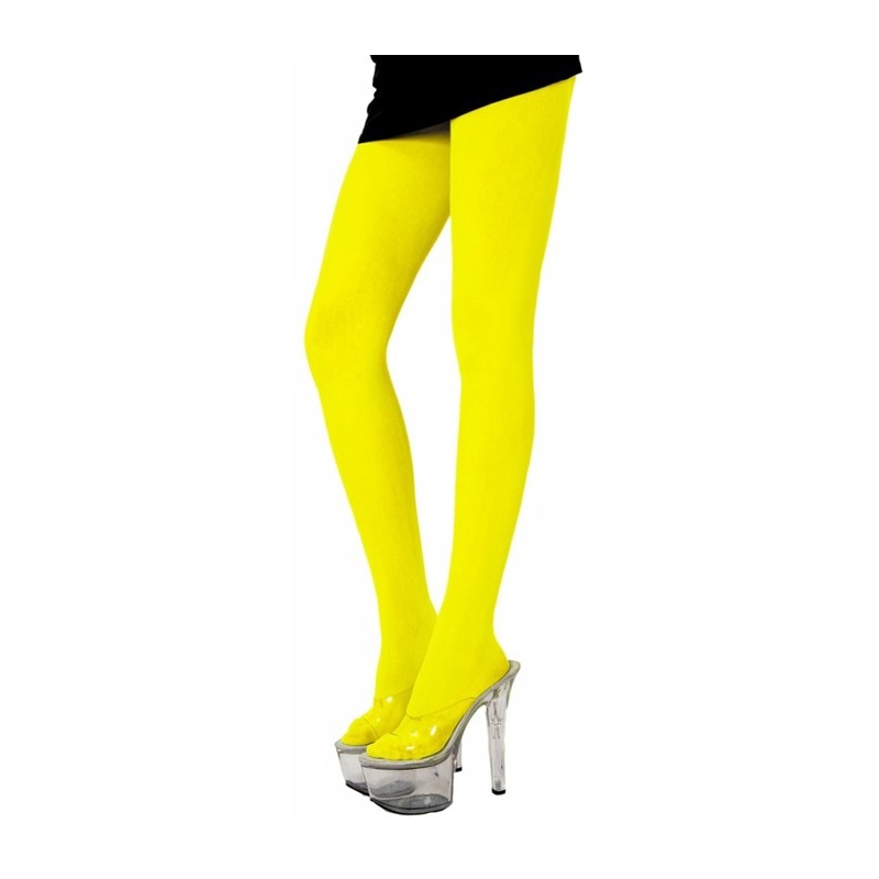 Collants jaune fluo, agrémentez votre tenue pour votre soirée années 80