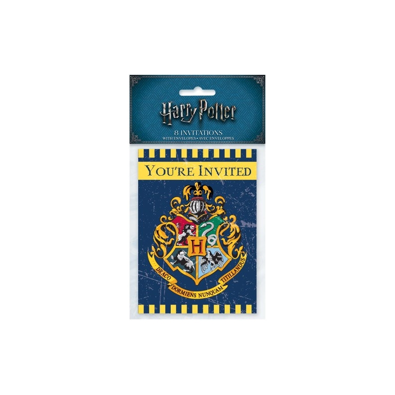 Lot de 8 cartes d'invitation Harry Potter, conviez vos invités à votre fête sur le thème Harry Potter