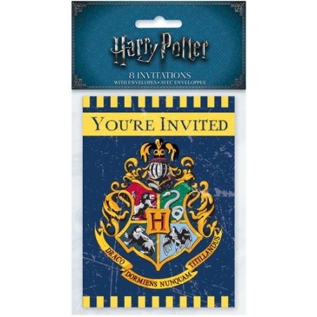 Lot de 8 cartes d'invitation Harry Potter, conviez vos invités à votre fête sur le thème Harry Potter