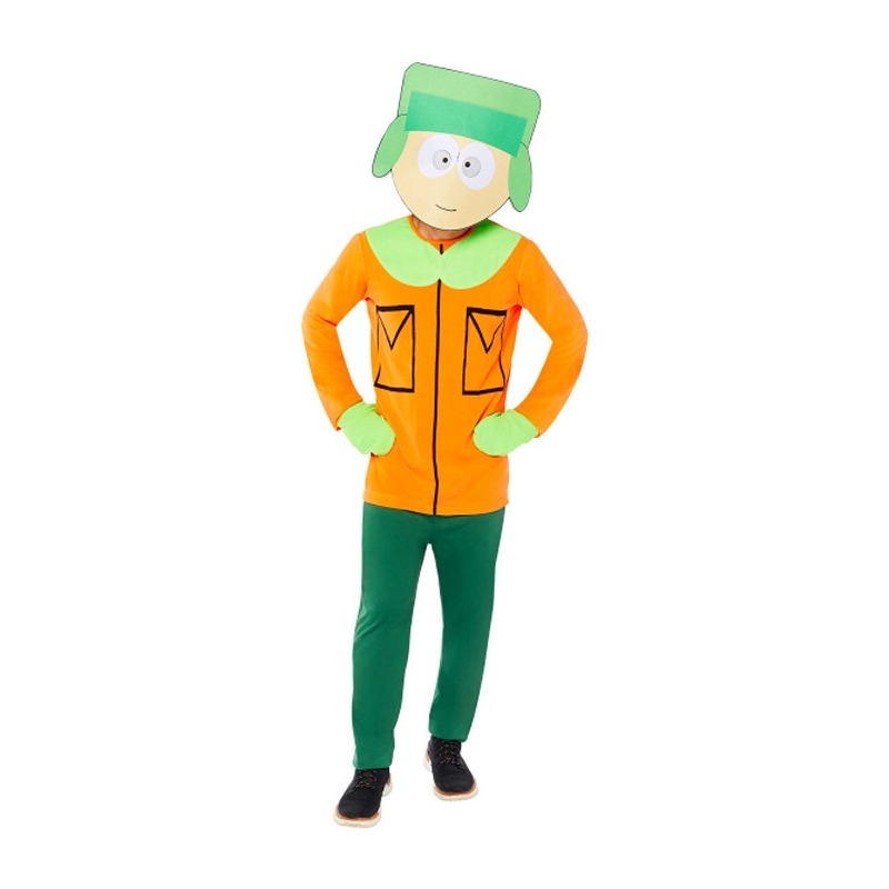 South Park - déguisement de Kyle sous licence officielle avec combinaison et masque - Dessin animé 90's