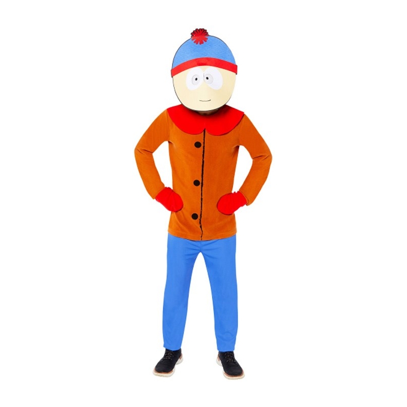 Déguisement de Stan du dessin animé South Park pour homme avec combinaison et masque