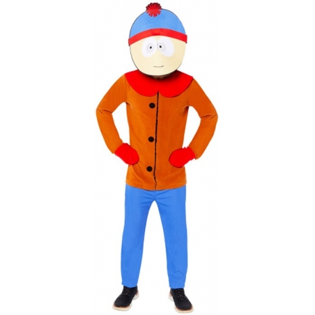 Déguisement de Stan du dessin animé South Park pour homme avec combinaison et masque Déguisement de Stan du dessin animé South Park pour homme avec combinaison et masque
