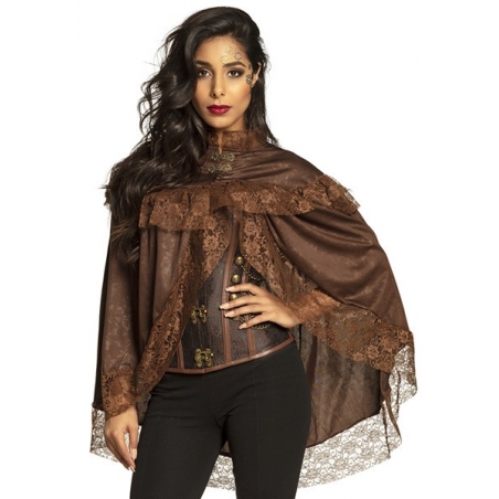 Cape Steampunk pour adulte d'environ 85 cm de long Cape Steampunk pour adulte d'environ 85 cm de long