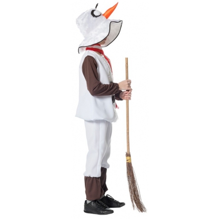 costume de bonhomme de neige pour enfant idéal pour se déguiser à l'occasion des fêtes de fin d'année